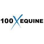 The 100x Equine logo, feathering a hand drawn blue x.