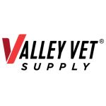 The logo for Valley Vet featuring a red checkmark as the first "V."