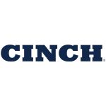 Dark blue script logo for Cinch.